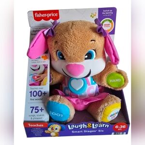 Fisher-Price Interactive Learning Puppy with Pink and Blue Accents
